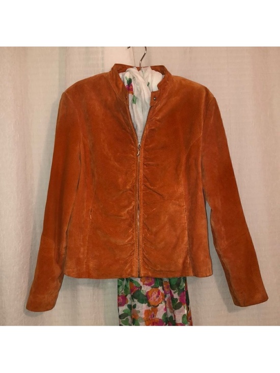 Wilsons Leather Jackets & Blazers - Wilsons Leather XL Burnt Orange Genuine Suede Leather Jacket